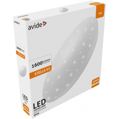 Avide LED Mennyezeti Lámpa Stella V2 18W 330*65mm NW (ACLO33NW-18W-STV2)