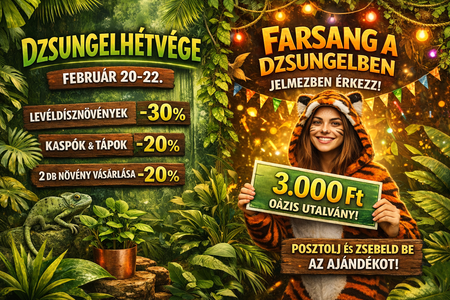 Dzsungel akciók az Oázis Kertészetben