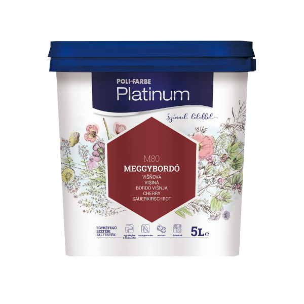 PLATINUM SZÍNES BELTÉRI 5L M80 DISZP FALFEST MEGGYBORDÓ 307519