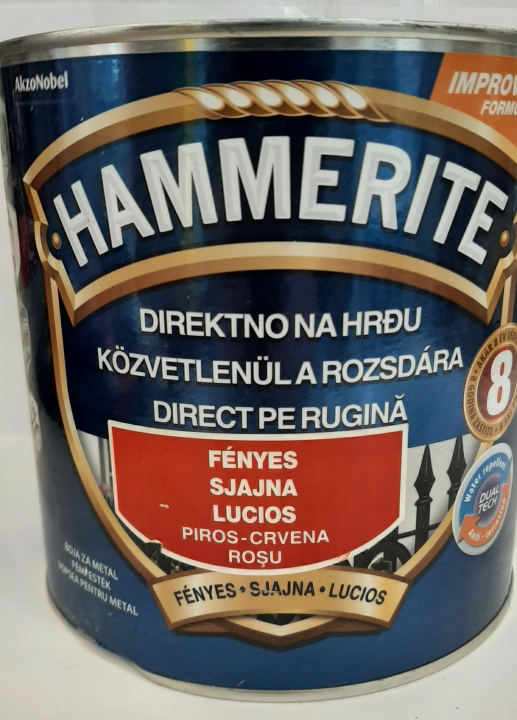 HAMMERITE FÉMFESTÉK 0,75L FÉNYES PIROS hammerite7