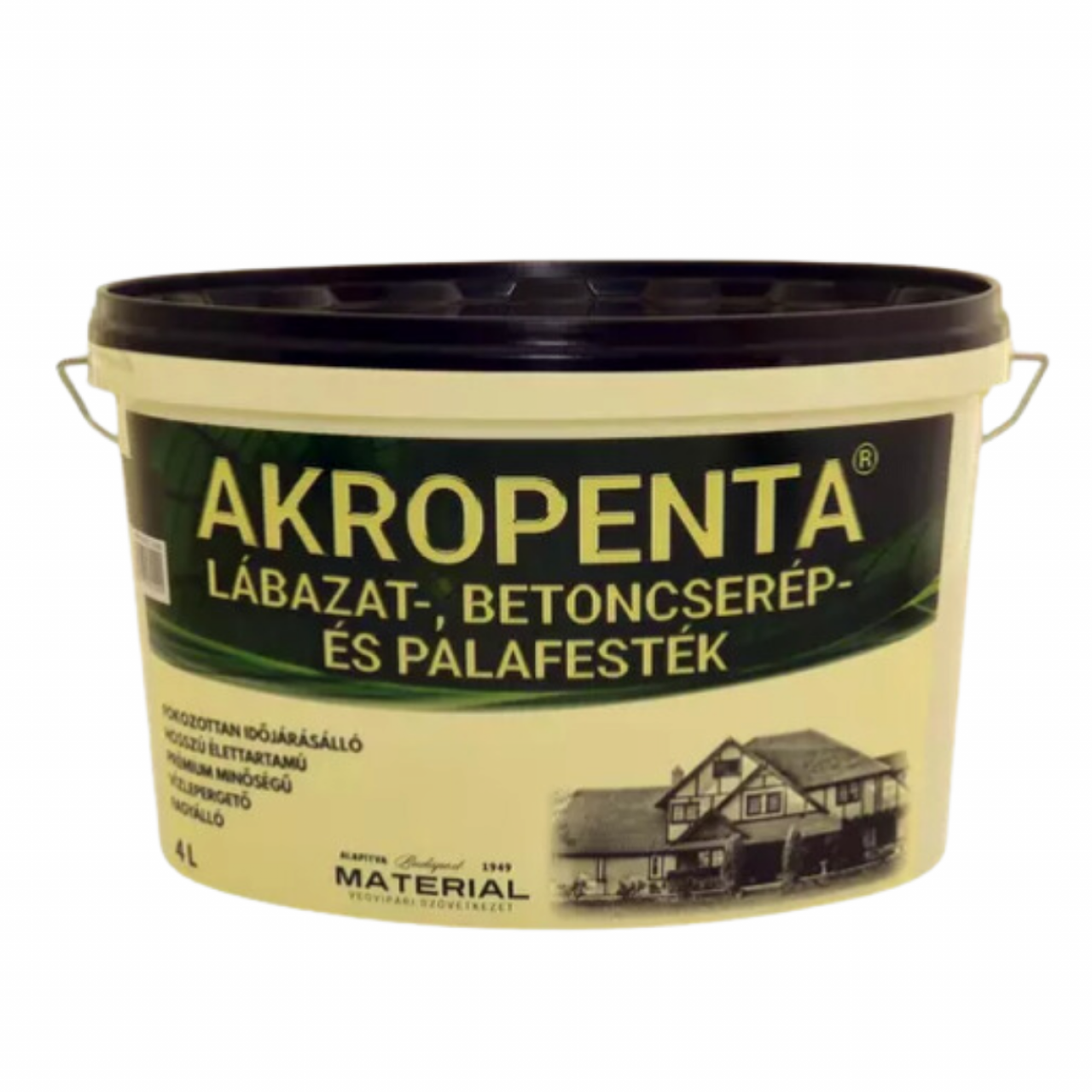 Akropenta diszperziós lábazat -betoncserép és palafesték P31 szürke 4L (akropenta P31 4L)