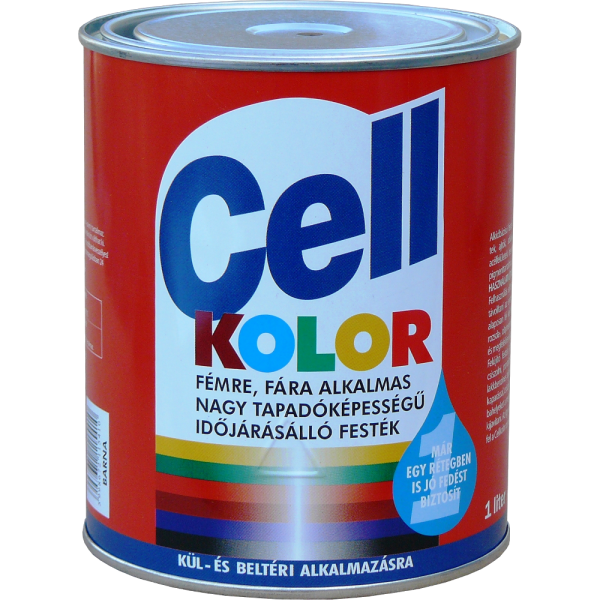 Poli-Farbe Cellkolor zománc festék Fekete 1L 7200386