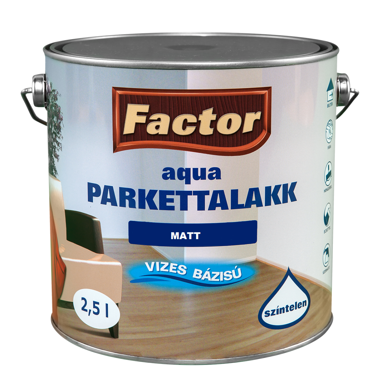 Factor Aqua Parkettalakk matt  2,5L (115772)