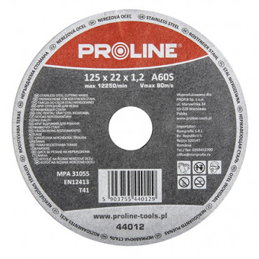 Proline, INOX VÁGÓKORONG - 125X1.0MM / A60S(44014)