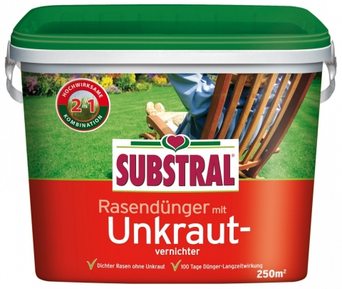 SUBSTRAL® 2 in 1 gyeptrágya gyomirtóval, 5 kg  - 4062700886694