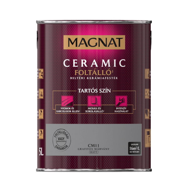 Magnat Ceramic Foltálló Beltéri Kerámiafesték 5L - CM11 grafitos márvány