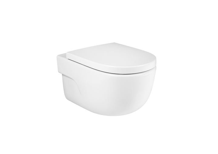 Roca Meridian Rimless fali wc-csésze, mélyöblítésű, szerelőkészlettel (560 mm hosszú) -A34624L000