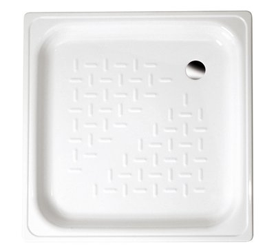 Aqualine Zománcozott zuhanytálca, négyzet alakú 70x70x12cm, fehér (PD70X70)