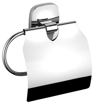Aqualine RUMBA WC-papír tartó fedéllel, króm (RB107)