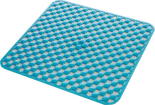 Aqualine GEO tusolószőnyeg 53x53cm csúszásgátlóval, gumival, kék színnel (97535311)