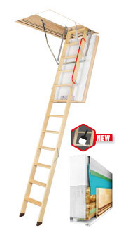 Fakro LWT Passive House Extra hőszigetelő összecsukható padlásfeljáró lépcső