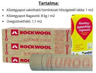 Rockwool Frontrock S kőzetgyapot hőszigetelő rendszer 30mm