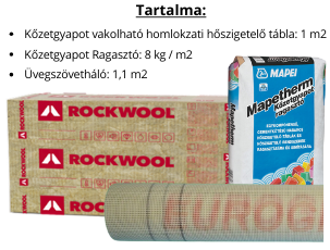 Rockwool Frontrock S kőzetgyapot hőszigetelő rendszer 30mm