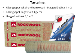 Rockwool Frontrock S kőzetgyapot hőszigetelő rendszer 40mm