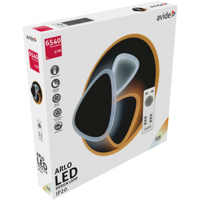 Avide Design Mennyezeti lámpa Arlo 67W 33.5+33.5 RF Távirányítóval (ADO3S-ARL-2.4G)