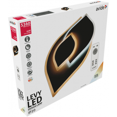 Avide Design Mennyezeti lámpa Levy 65W (32,5+32,5) RF Távirányítóval (ADO3S-LEV-2.4G)