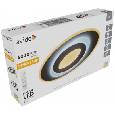 Avide Design Mennyezeti lámpa Matteo RF Távirányítóval (ADO3S-MAT-2.4G)