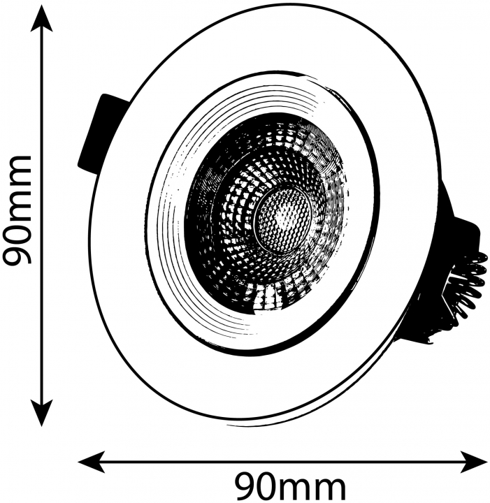 Avide LED Beépíthető Spot 38° Kerek 5W NW (ALDLS38NW-R-5W)