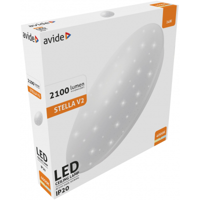 Avide LED Mennyezeti Lámpa Stella V2 24W 380*65mm NW (ACLO38NW-24W-STV2)
