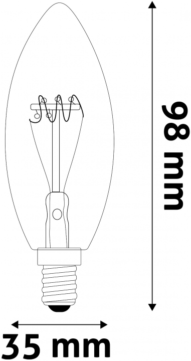 Avide LED Soft Filament Candle 3W E14 EW (ABLSFC14EW-3W)