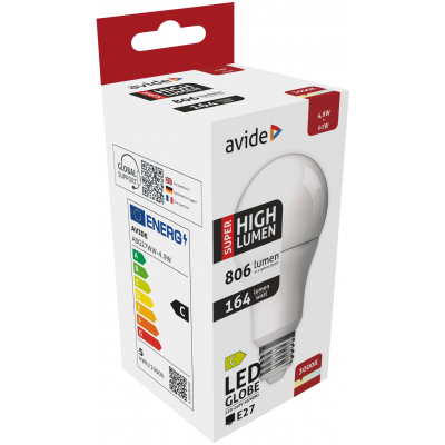 Avide LED Globe A60 4.9W E27 WW Super High Lumen (ABG27WW-4.9W)