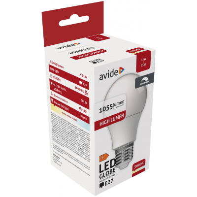Avide LED Globe Fényerőszabályzós A60 11W E27 WW (ABG27WW-11W-APD)