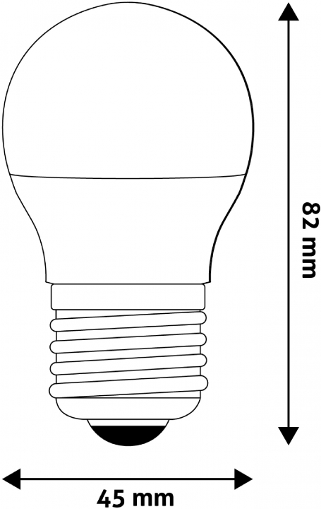 Avide LED Globe Mini G45 2.5W E27 WW (ABMG27WW-2.5W)