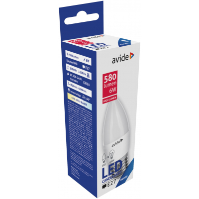 Avide LED Candle 6W E27 CW (ABC27CW-6W)