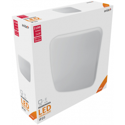Avide LED Mennyezeti Lámpa Négyzetes Desdemona 24W 380*110mm NW (ACLO38NW-S-24W)