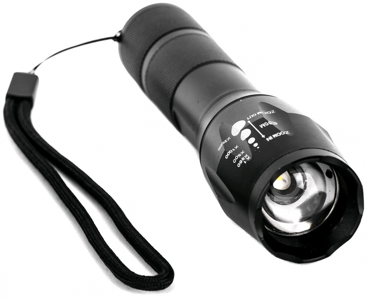 Elemlámpa Fókuszálható Alu 5W +Biciklikormány adapter (EFL-ZOOM-ALU)