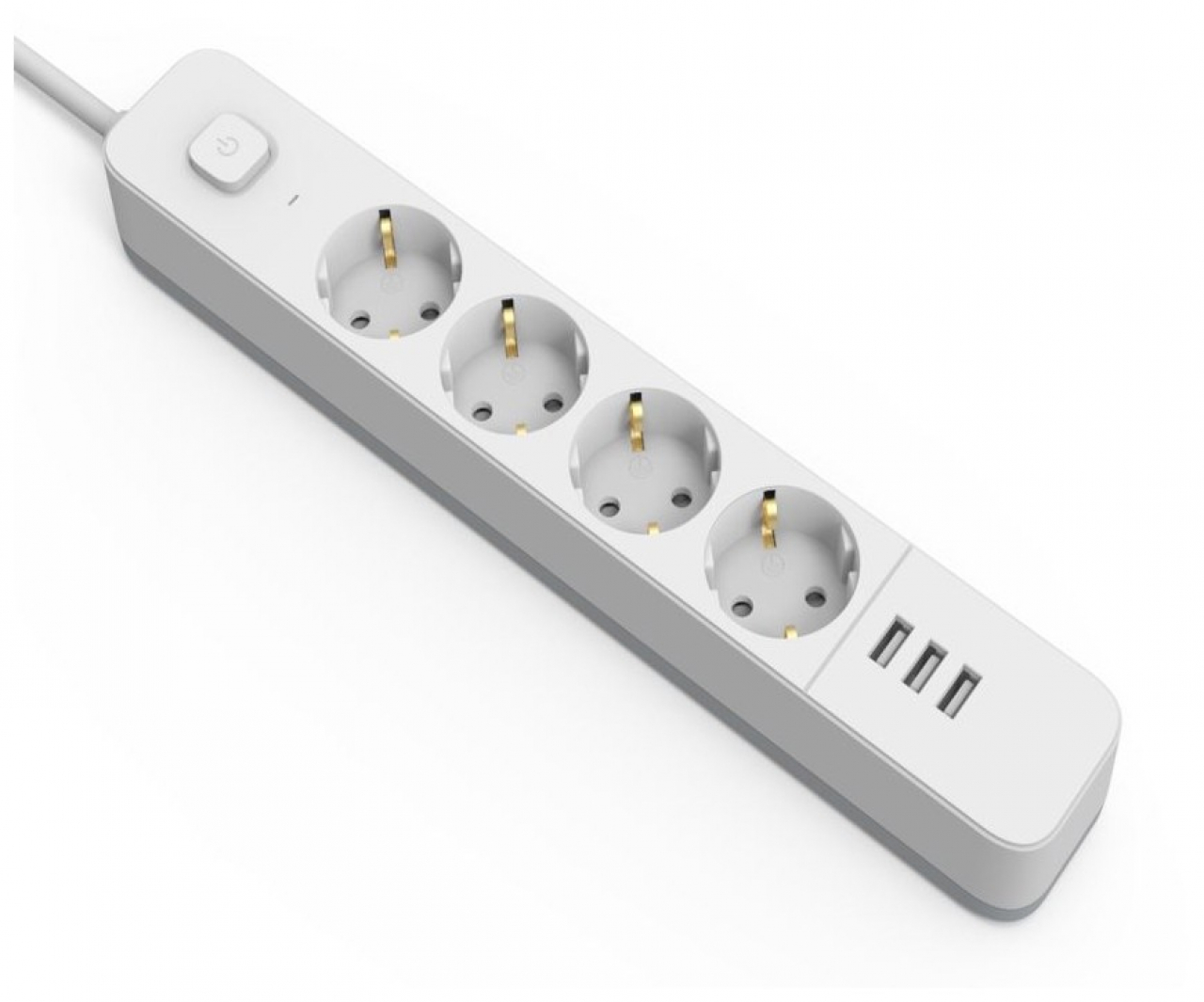 Entac D2 Elosztó 4 Foglalat Kapcsolóval 3xUSB (D2 Elosztó 4 Foglalat Kapcsolóval 3xUSB)
