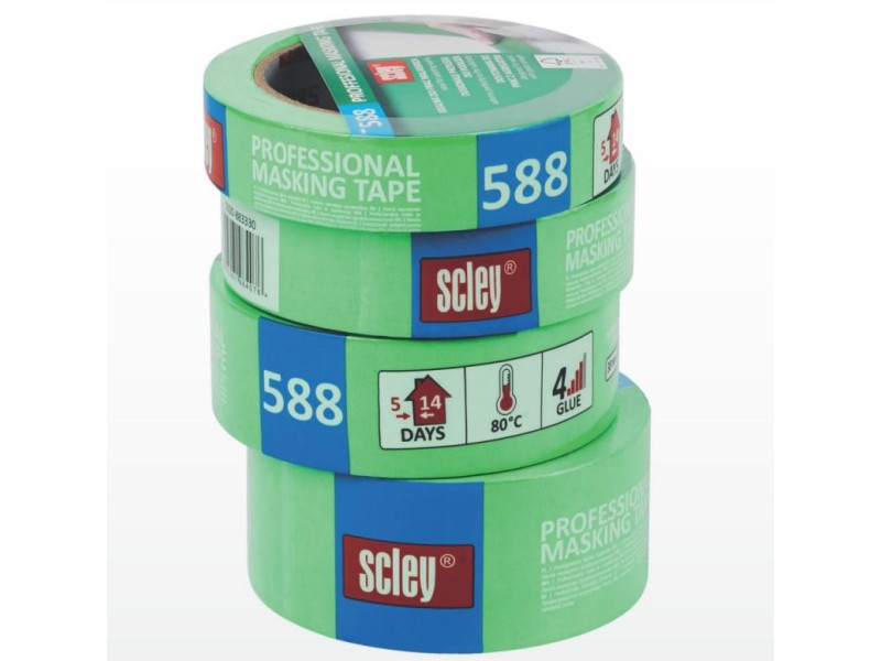 Krepp szalag zöld UV álló 80°C 38mm/33m (no. 588) - 0300-883338 
