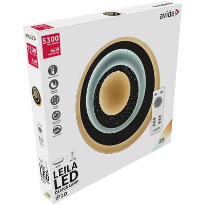Avide Design Mennyezeti Lámpa Leila 84W(42+42) RF Távirányítóval (ADO3S-84W-LEI-2.4G)