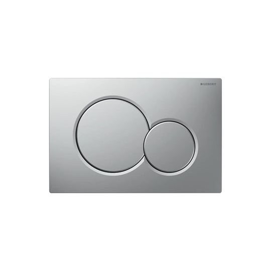 Geberit Sigma01 működtetőlap, 2 mennyiséges öblítéshez, matt króm easy-to-clean bevonattal 115.770.JQ.5