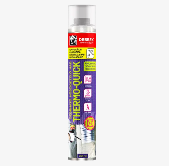 DEN BRAVEN DEBBEX THERMO-QUICK 750ML SZÓRHATÓ HŐSZIGETELŐ HAB  40310DBXHU