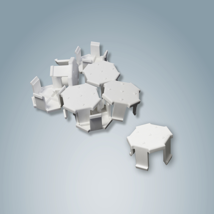 Sávjelölő műanyag gyeprácshoz fehér 6x6x3,6 cm