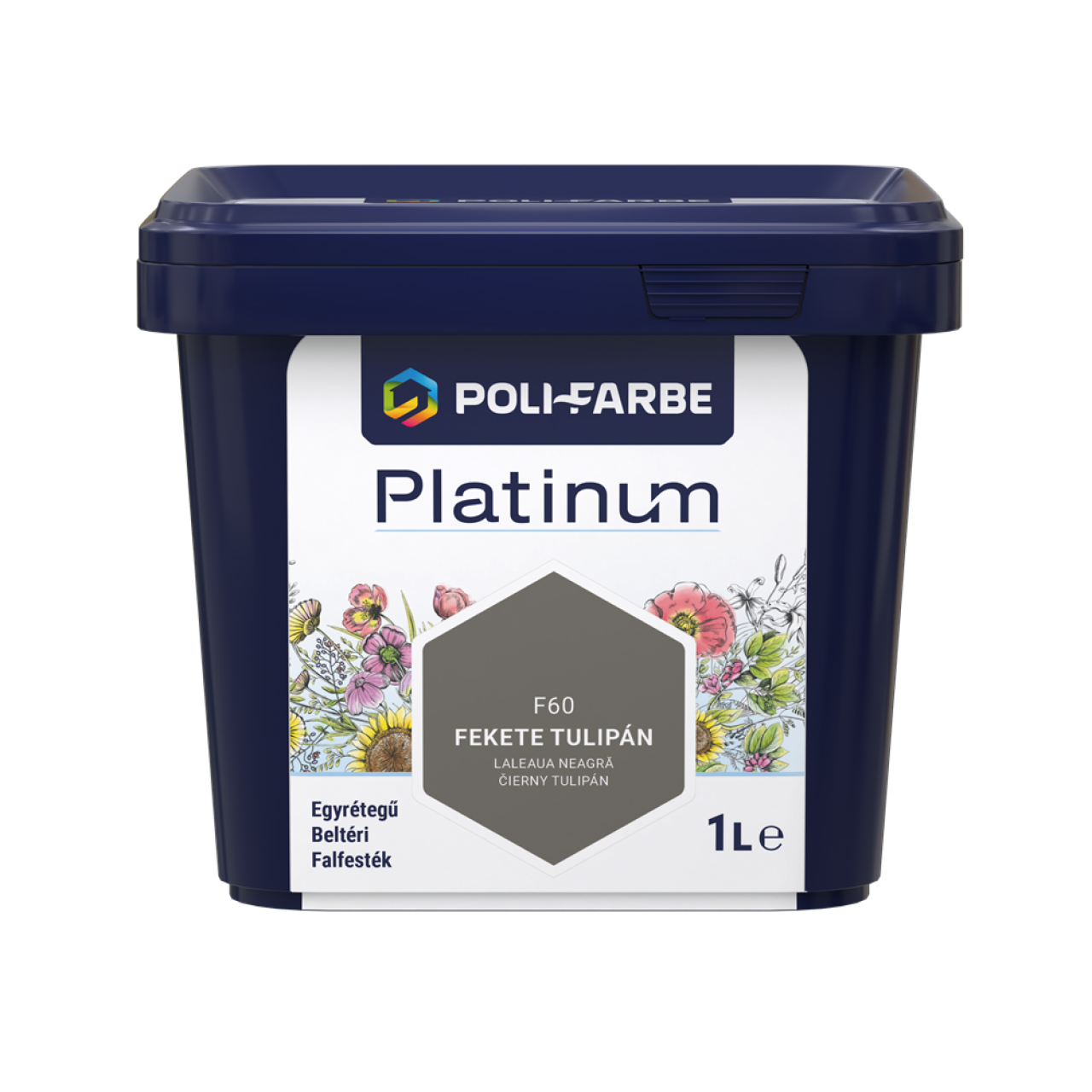 PLATINUM SZÍNES BELTÉRI 1L F60 DISZP FALFESTÉK FEKETE TULIPÁN 1010101104