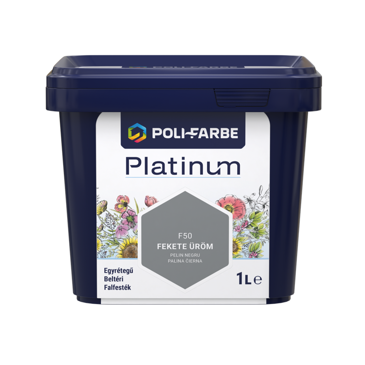 PLATINUM SZÍNES BELTÉRI 1L F50 DISZP FALFESTÉK FEKETE ÜRÖM 1010101101
